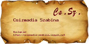Csizmadia Szabina névjegykártya